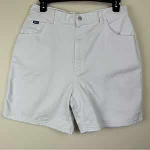 Vintage Lee White High Waisted Bermuda Dad Shorts Size 18